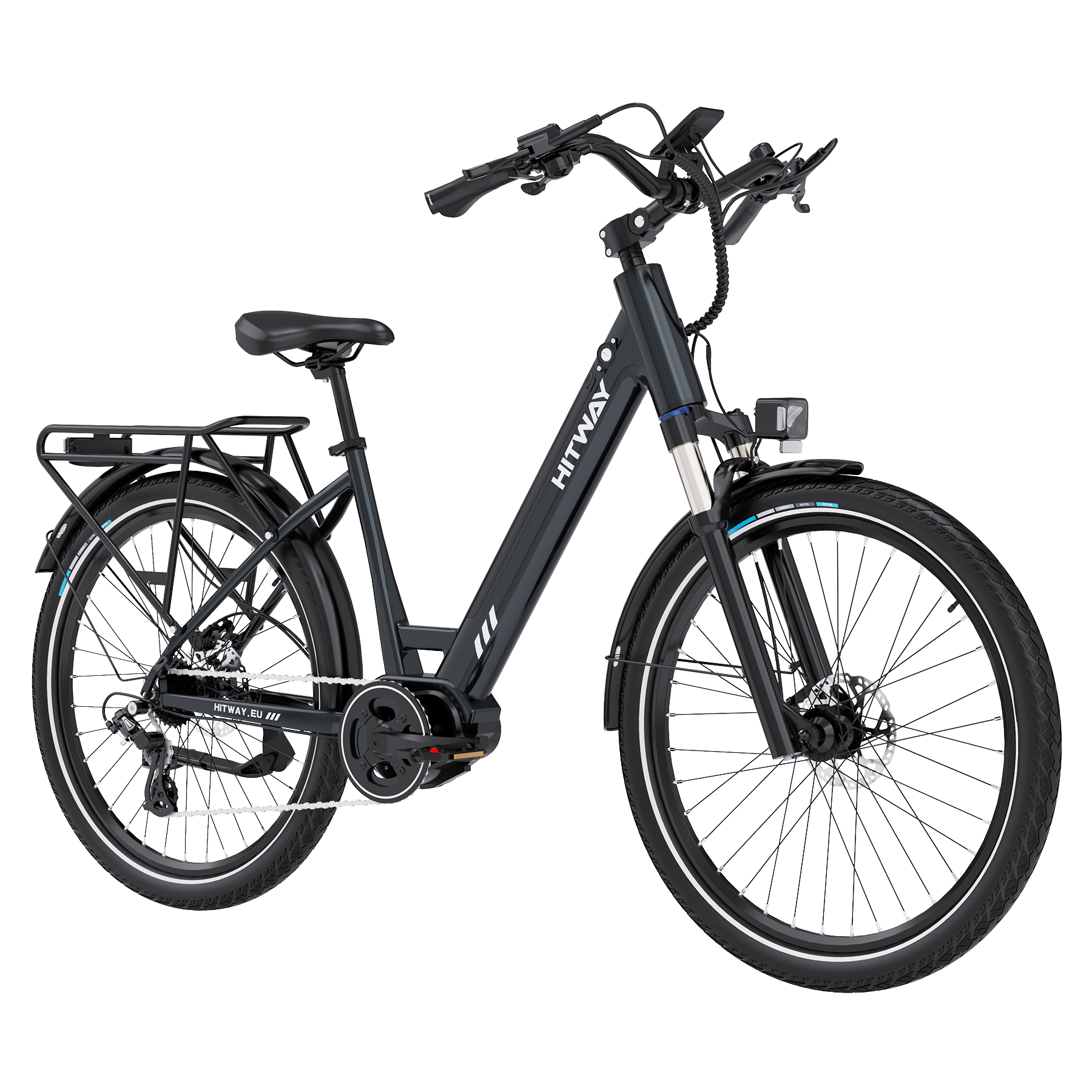 hitway elektrofahrrad HITWAY BK32 80Nm Mid-Drive Motor Drehmomentsensor 120km Reichweite