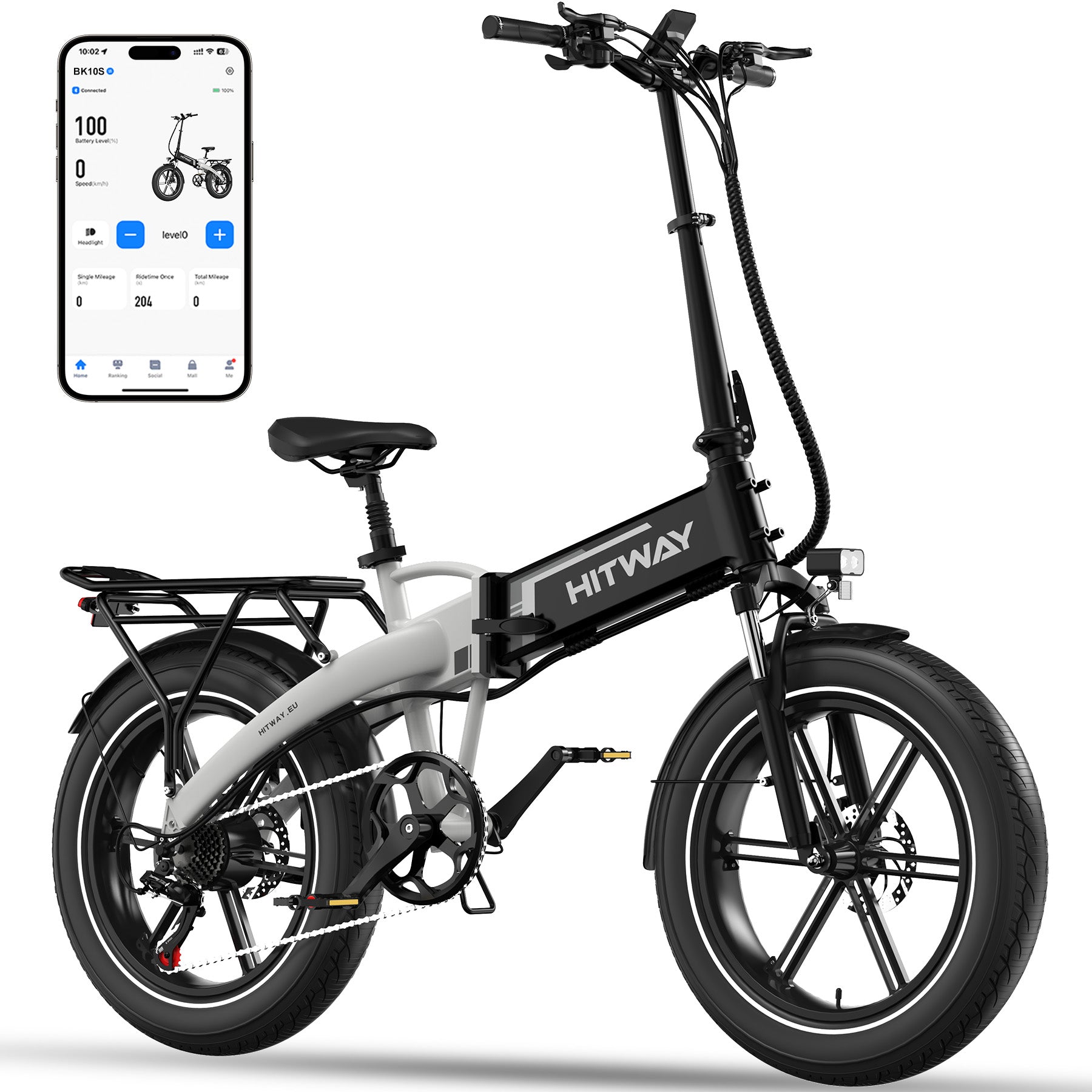 kinderfahrrad 10 BK10S 48V 13Ah Faltbares Elektrofahrrad 250W 20*4.0 Fat Tire