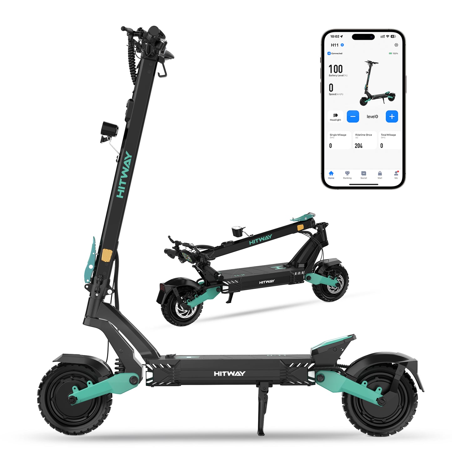 H11 1600W*2 E‑Scooter mit ABE (Straßenzulassung)