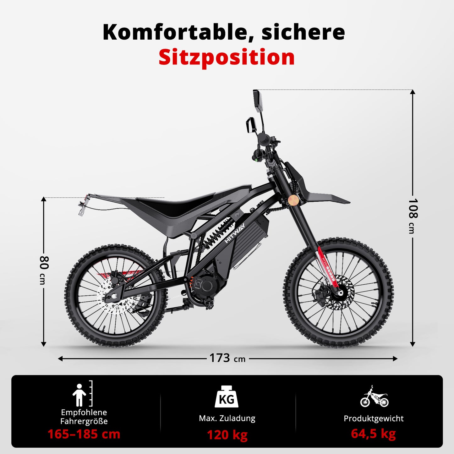 HT500 E-Dirtbike mit Straßenzulassung