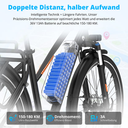 BK-U1 Mittelmotor-Elektrofahrrad bis zu 180km