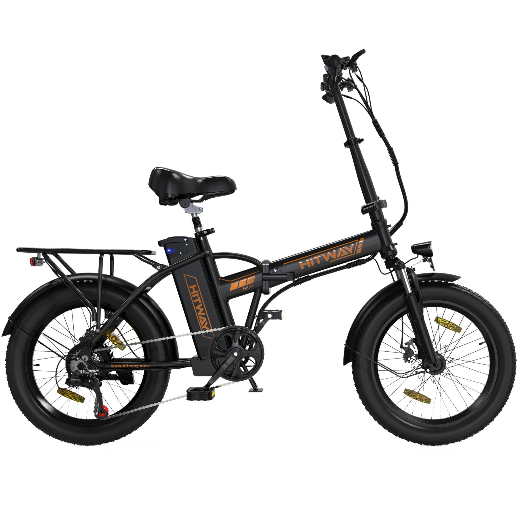 hitway e bike elektrofahrrad 20 HITWAY BK11 36V 12AH Folding Electric Bike 20*3.0 Fat Tire Ebike Suitable for Urban and Commuting Use