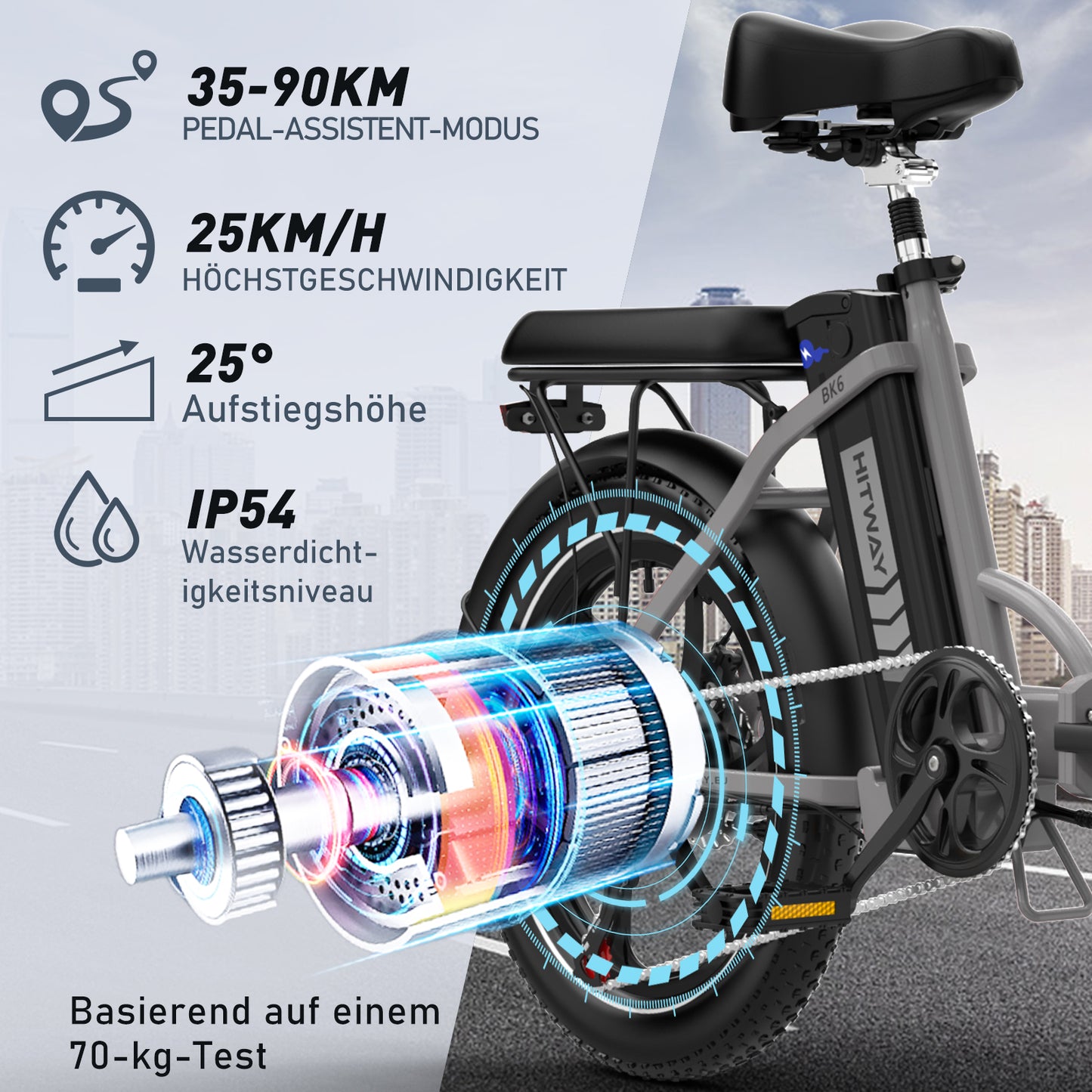 BK6S faltbares Elektrofahrrad