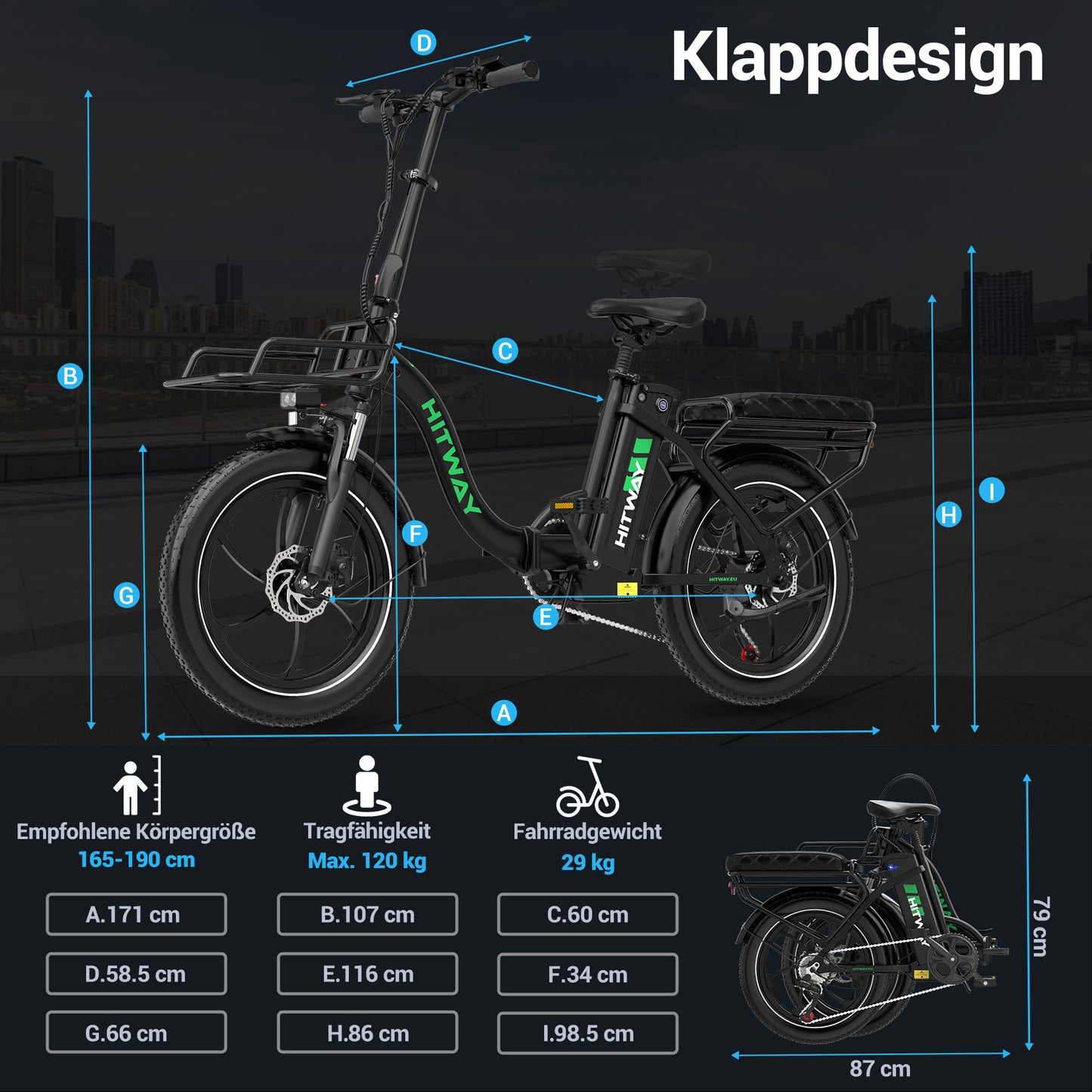 BK6S L1 faltbares Elektrofahrrad