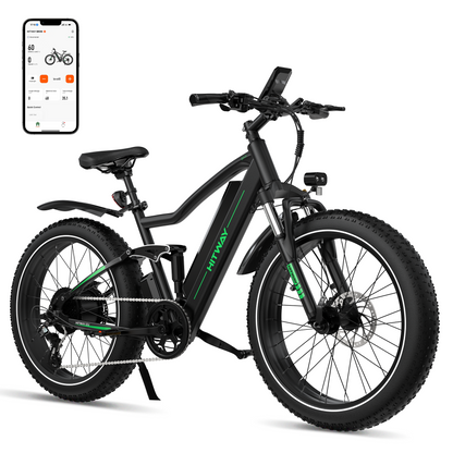 elektrofahrrad abnehmbarer akku BK9S Fatbike Elektrofahrrad 48V 15Ah 720Wh Samsung Akku NFC & App Bis zu 150km Reichweite – HITWAY DE