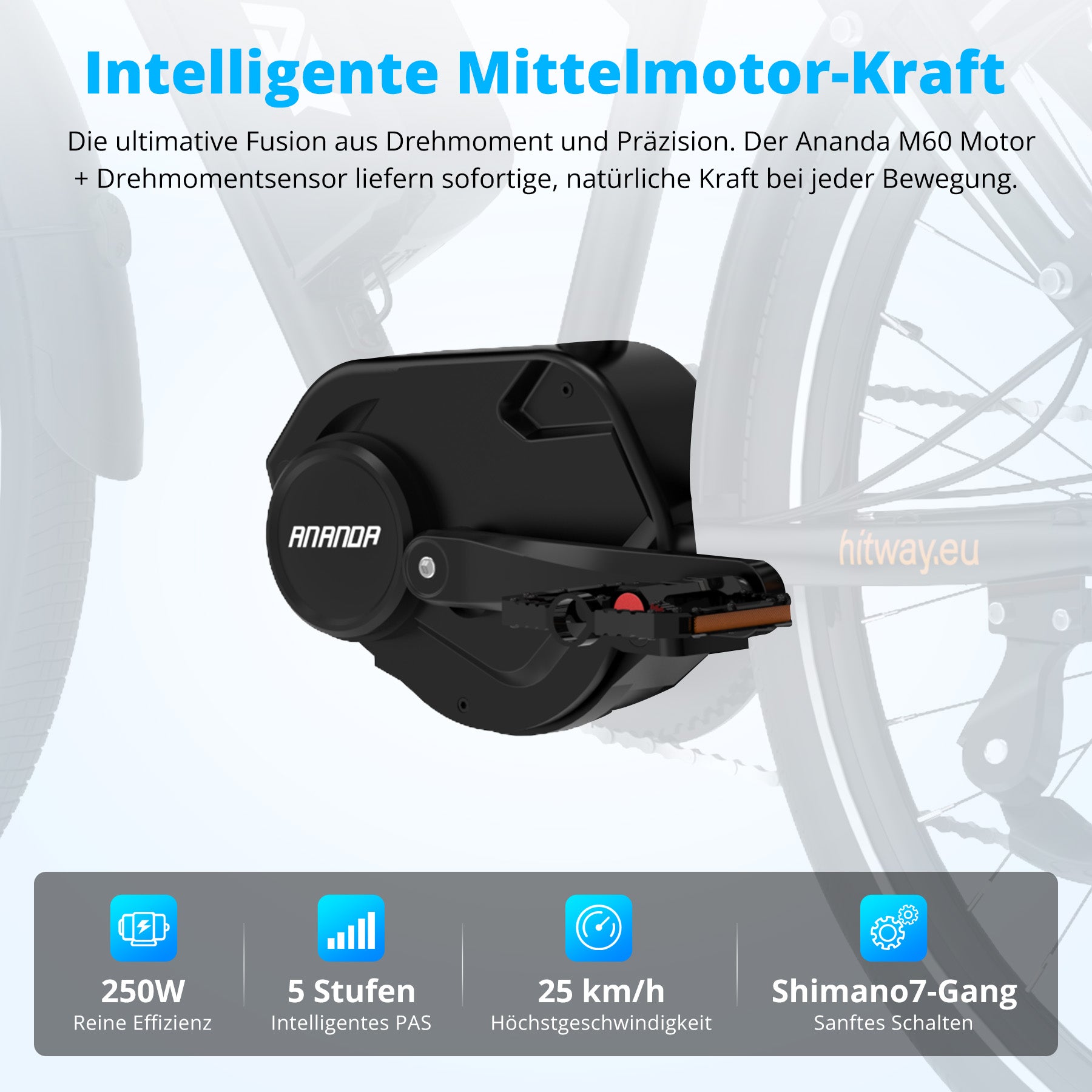 fahrrad mittelmotor kaufen BK-U1 Trekking E-Bike Mittelmotor