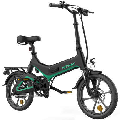 HITWAY BK2 Foldable E Bike 16 inch Mini E Bike for Adults and Teens HITWAY Ebike HITWAY DE