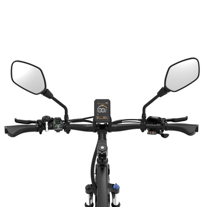 HD E-Bike Rückspiegel, 16×10 cm Großer Weitwinkel Fahrradspiegel, 360° Verstellbarer Lenkerspiegel für E-Bike, MTB, Roller & Motorrad, Passend für 27-33mm Lenker – HITWAY DE