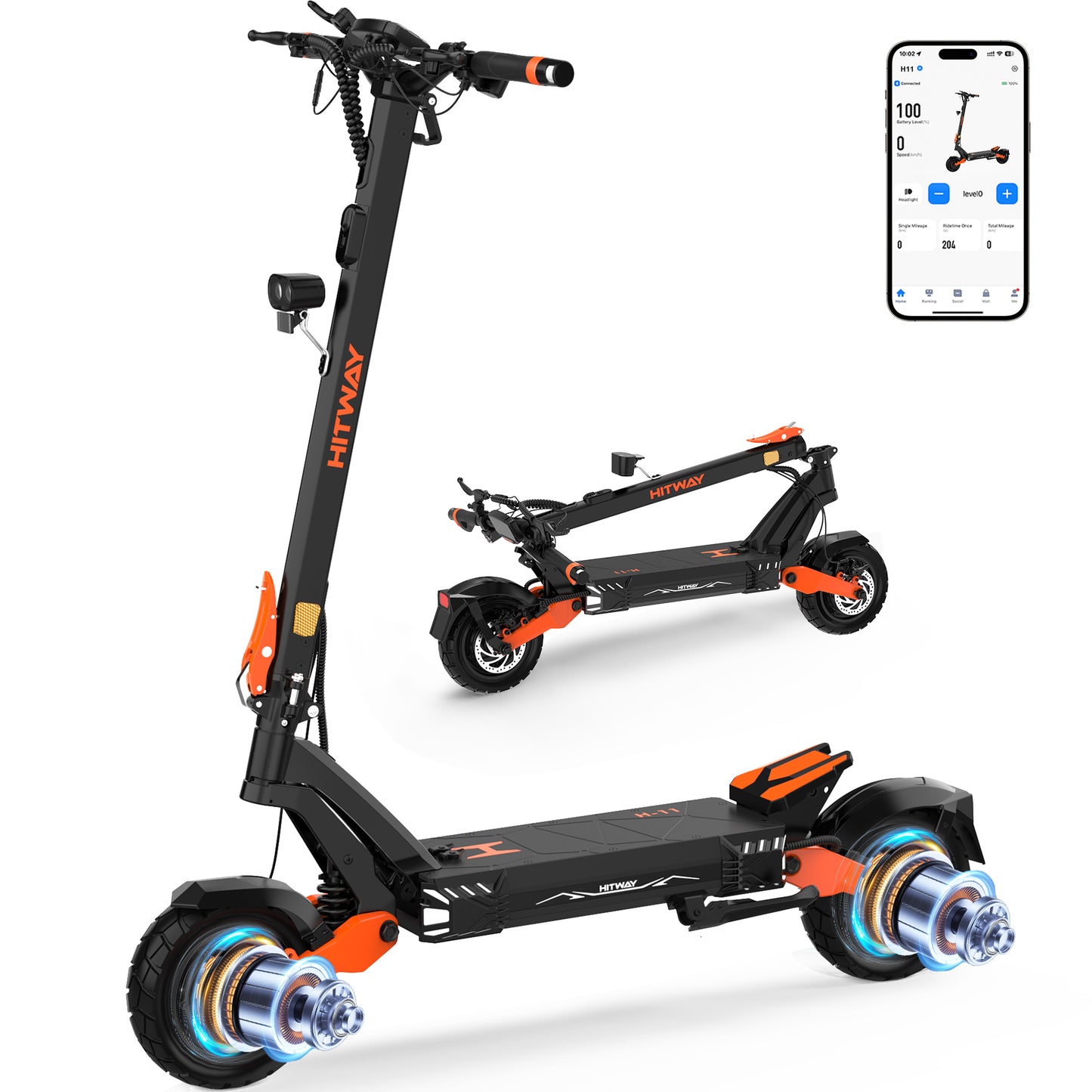 H11 1600W*2 E‑Scooter mit ABE (Straßenzulassung)