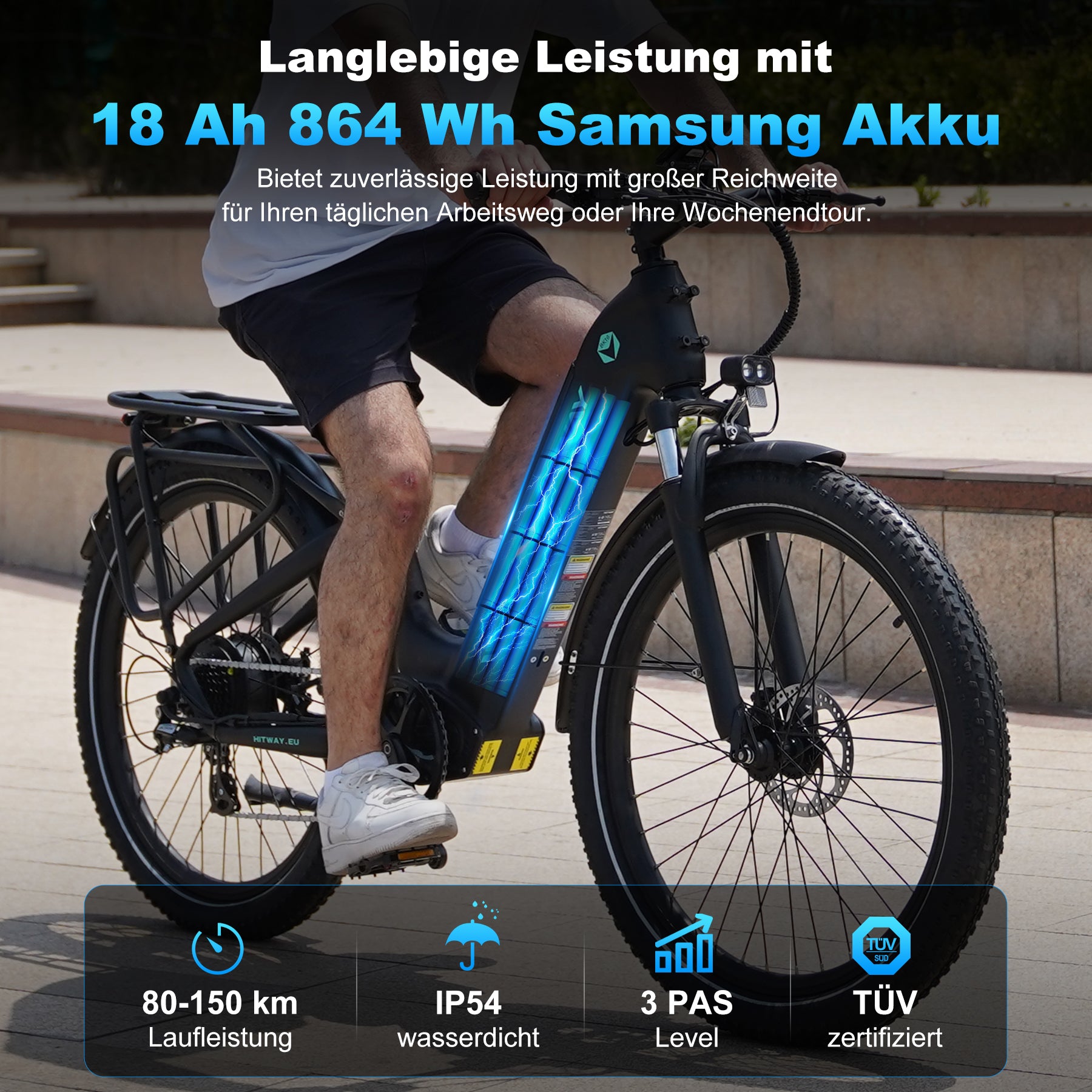 elektrofahrrad preis leistung BK16 Elektrofahrrad 48V/18Ah SAMSUNG BATTERY 80-150KM